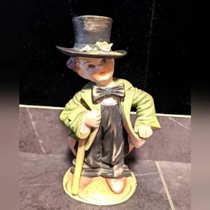 Vintage Little Boy Playing Dress Up Figurine